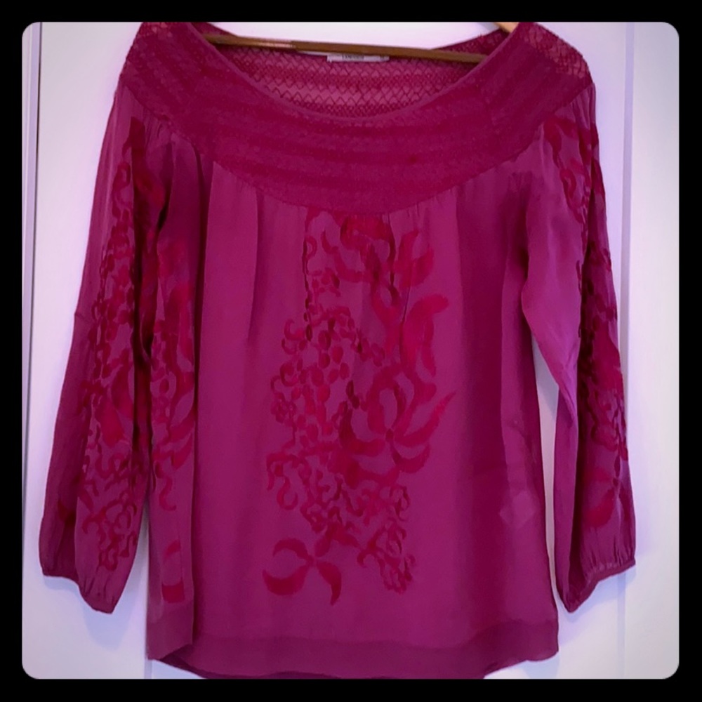 Language 100% silk blouse